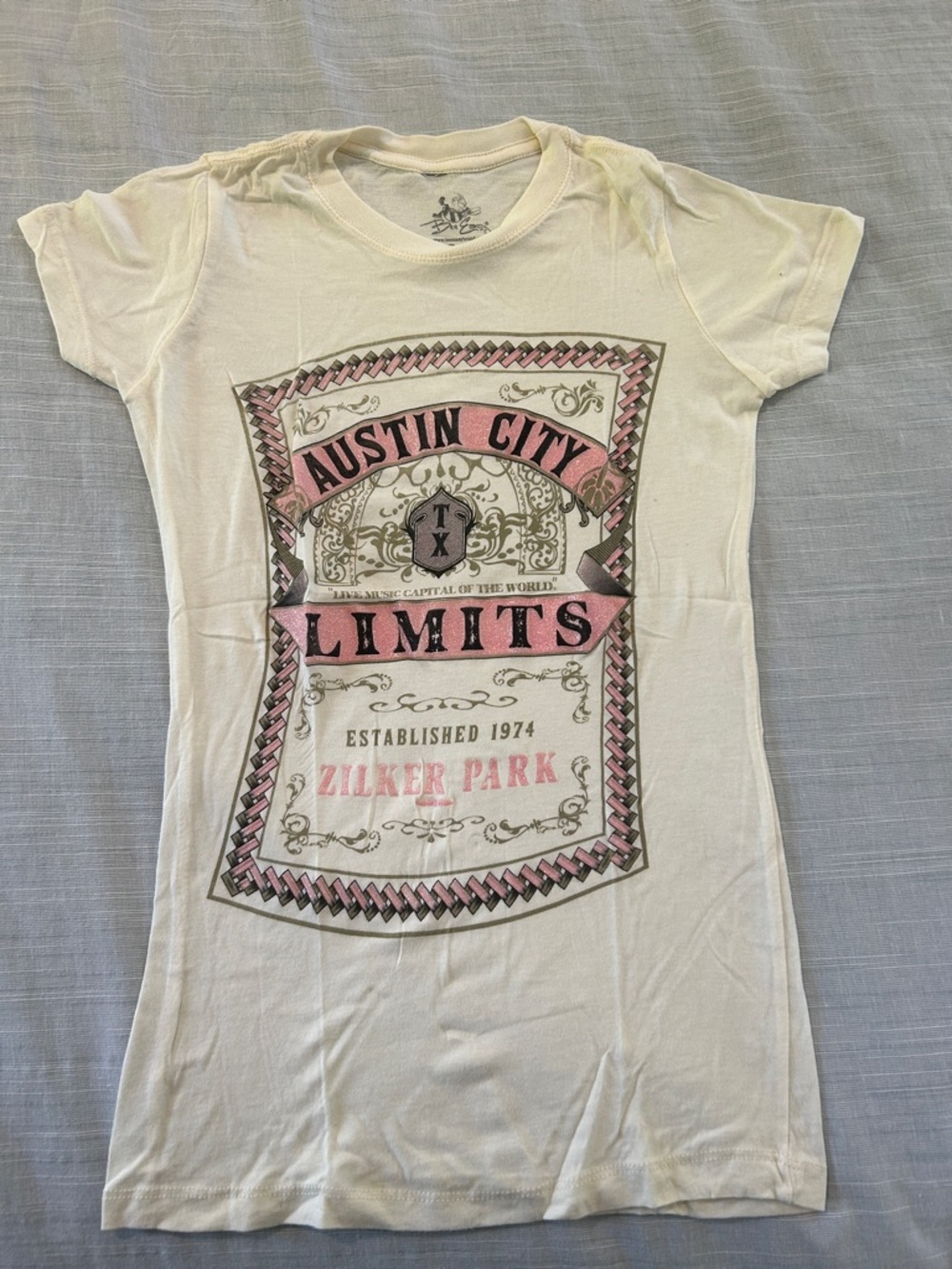 Austin City Limits Zilker Park Graphic Tee - Cream & Pink